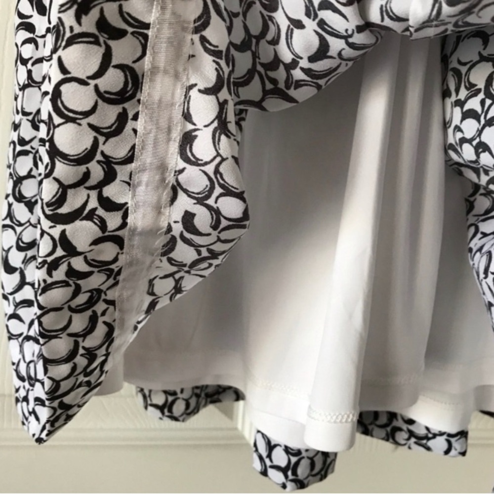 White House Black Market Black and White Halter Midi Sundress - Picture 2 of 12